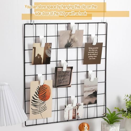 AmazingSpark 15 Pcs Gridwall Accessories Grid Wall Hooks Clips, White - color: White