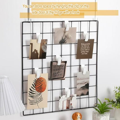 AmazingSpark 15 Pcs Gridwall Accessories Grid Wall Hooks Clips, White - color: White