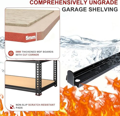40W Garage Storage Shelves,Garage Shelves Heavy Duty,5 Tier Shelving Unit,2400LBS Capacity Heavy Duty Shelving for Garage Storage,Warehouse,72" H x40 W x20 D - size: 72" H x 40" W x 20" D