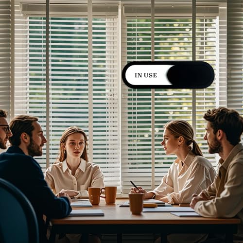 In Use/Vacant Slider Privacy Sign, Acrylic, Black 7.4x2.2in - color: In use or Vacant, size: 1 PCS