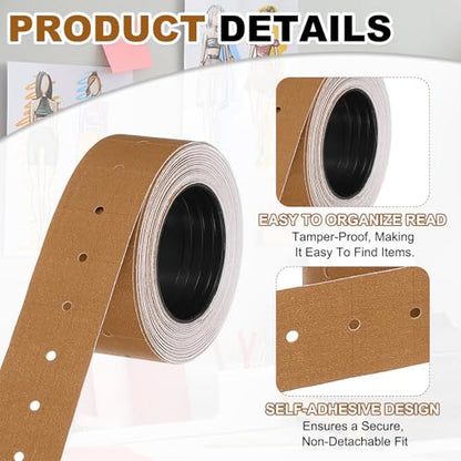 PATIKIL Pricing Labels Price Gun Labels Self-Adhesive 10 Rolls 5000pcs - color: Coffee