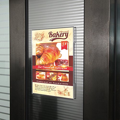 NIUBEE 11x17 Acrylic Sign Holder Wall Mount Clear Frame 6 Pack - size: 11x17"