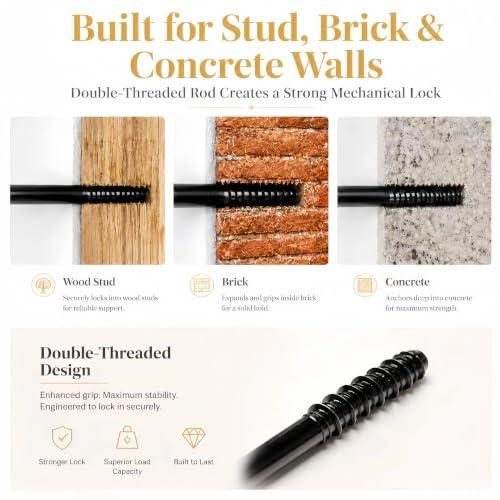 6pcs Floating Shelf Bracket Heavy Duty,Hidden Shelf Brackets Wall Mount,Floating Shelf Hardware Kit with Jig (8 inch-6pcs) - size: 8 inch-6pcs