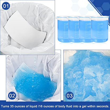 90 PCS Commode Absorbent Pads for Commode Liners Bedside Toilet Chair