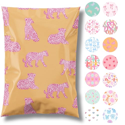 Pretty Package Store Poly Mailers 14.5x19, Pink Leopard, 100 Pack - color: Pink Leopard, size: 14.5x19