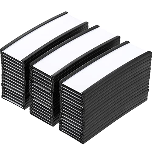 Outus 100 Pcs Channel Magnetic Label Holders for Metal Racks and Shelves - size: 1 x 3 Inch