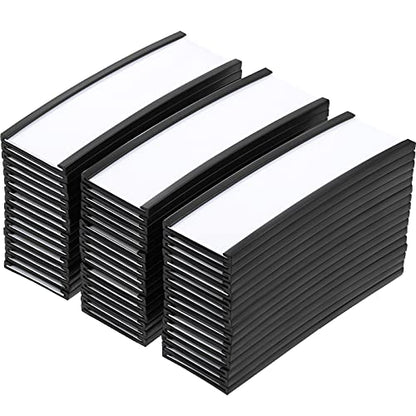 Outus 100 Pcs Channel Magnetic Label Holders for Metal Racks and Shelves - size: 1 x 3 Inch