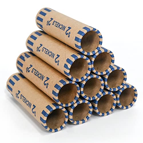 LLIKED 83 PCS Preformed Coin Wrappers Rolls-Nickels - size: 83 Nickles Coin Rolls