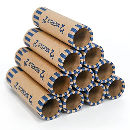 LLIKED 83 PCS Preformed Coin Wrappers Rolls-Nickels - size: 83 Nickles Coin Rolls