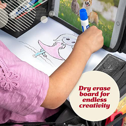 Lusso Gear Lap Tray for Toddler and kids, Table Tray for Travel, Car Seat, Airplane, Desk Essential Accessories and Road Trip Activities (Gray) - color: Gray