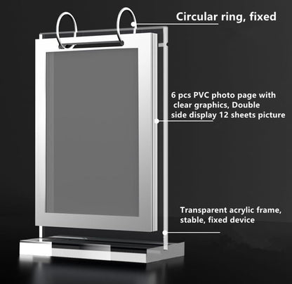 A4 Acrylic Sign Holder Vertical Table Card Flip Display 6 Pages-12 Sides,T Double Sided Flyer Frame with Base,Card Display for Picture Paper Card Store Menu Retail Show Fair (8.25x11.75 inch)