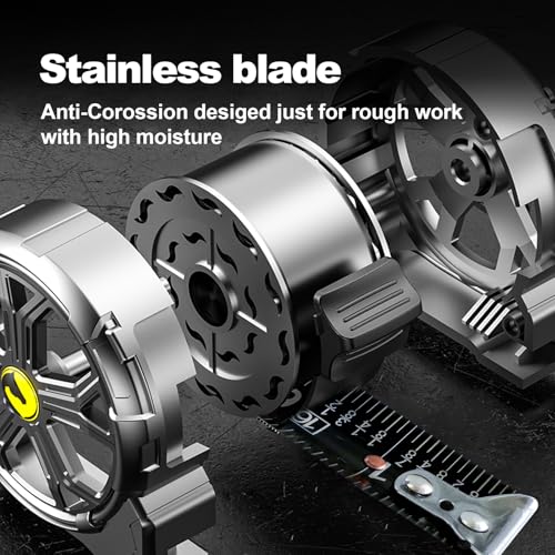 16ft Stainless Steel Tape Measure, Waterproof & Rustproof for Construction - color: 16'