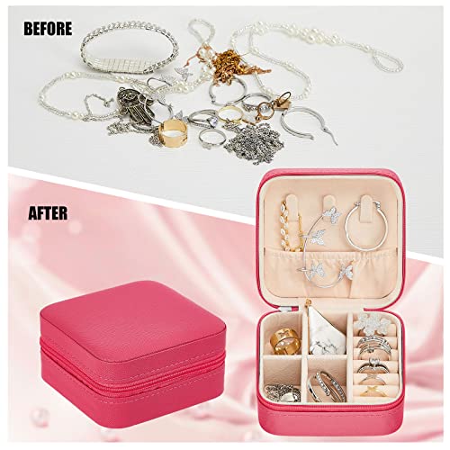 Taiyin 6/12/50 Pcs Travel Jewelry Case Bulk - color: Rosy