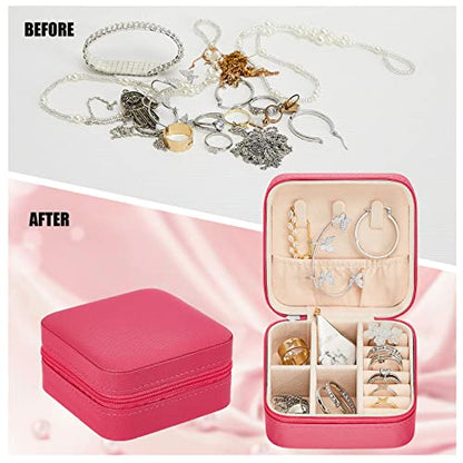 Taiyin 6/12/50 Pcs Travel Jewelry Case Bulk - color: Rosy