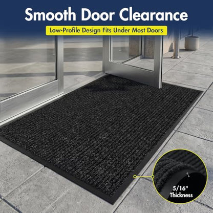 Notrax 109 Industrial Door Mat, 3' x 4' Charcoal, Made in the USA - color: Charcoal, size: 3' x 4' (Rectangular)