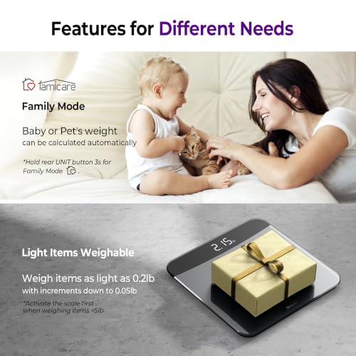 Ovutek Bathroom Scales Digital Weight 450lb, Most Accurate to 0.05lb - color: Black, size: 11.8*11.8in