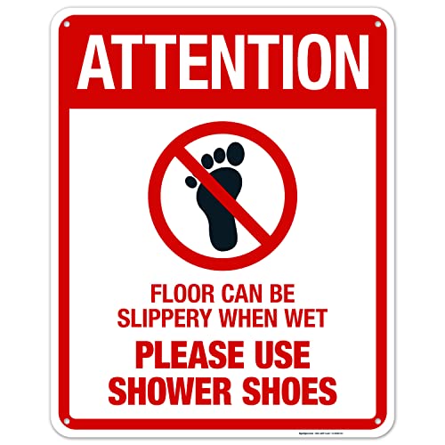 Floor Can Be Slippery When Wet Sign, - size: 24x30