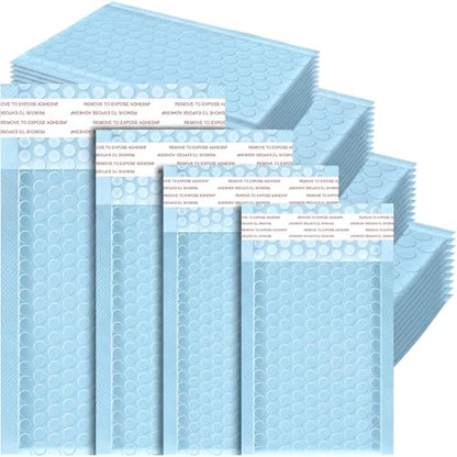 Henoyso 100 Pcs Blue Bubble Mailer 4 Sizes Adhesive Padded Envelopes - color: Blue