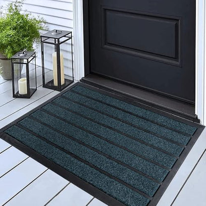 ubdyo Extra Durable Door Mat Outside Entrance (30" x 17", Bright Blue) - color: Bright Blue, size: 30" x 17" (Rectangular)
