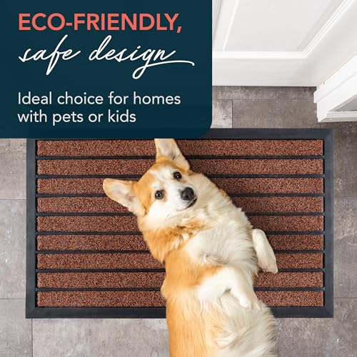 ubdyo Extra Durable Door Mat Outside Entrance (32" x 20", Bright Burgundy) - color: Bright Burgundy, size: 32'' x 20'' (Rectangular)