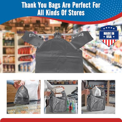 Fuxury 10000 (10K) Count Plastic T-shirt Bags Plain Grey - color: Plain Grey, size: 10000 Count