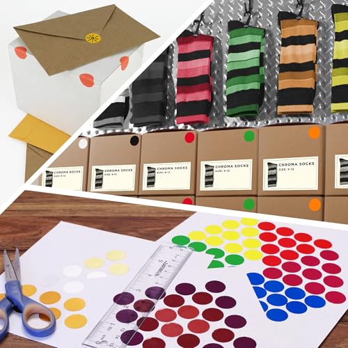 ChromaLabel Goldenrod Dot Stickers, 3/4 Inch, 1008/Pack - color: Goldenrod