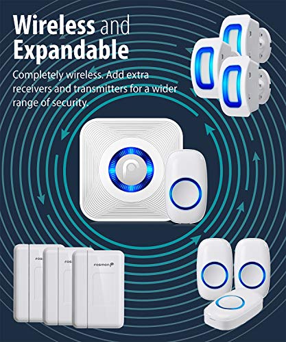 Fosmon WaveLink Wireless Driveway Alarm Chime, 1 Sensor 1 Receiver - style: 1 Receiver + 1 Motion Sensor