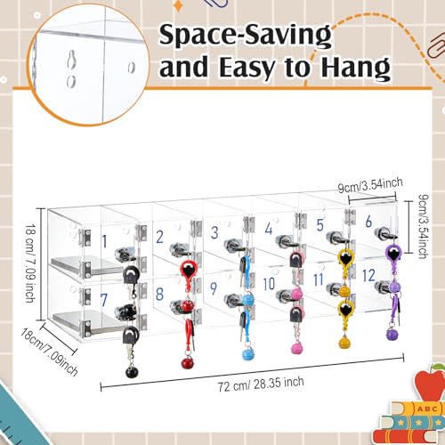 12 Slots Cell Phone Locker Box for Classroom Office Gym Factory - style: 12 Doors