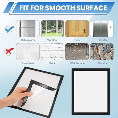 20 Pack Magnetic Sign Holder 8x10 inches with Magnetic Border - color: 20 Pack Black, size: 8 x 10