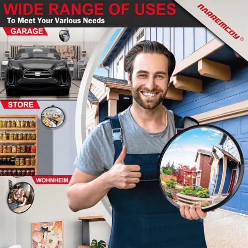 12 Inch Acrylic Convex Mirror - size: 12IN