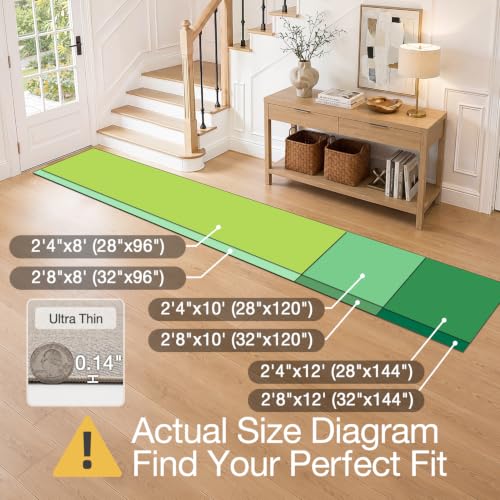 LUMI Ultra Thin Runner Rug for Hallway 2'8"x8', Entryway Rug, Beige - color: Beige, size: 2'8" x 8' (32"x96")