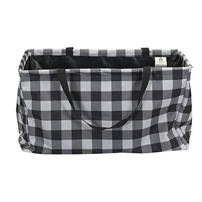 Household Essentials Black and White Plaid Krush Container All-Purpose Utility Tote - color: Buffalo Plaid