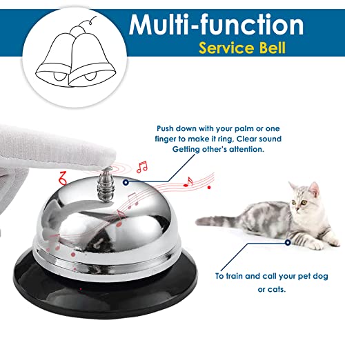 1pcs Call Bell, Service Bell, Loud and Clear Ring Stainless Steel Metal Counter Service Bell,for Hotels, Schools, Restaurants,Reception Areas(Small Size)