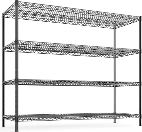 REIBII 4-Tier 2560LBS Heavy Duty Shelving,55.5"W Adjustable Storage Shelves - size: 55.5"H x 55.5"W x 18"D