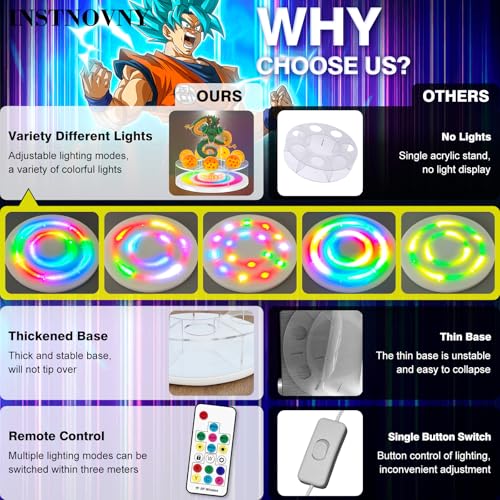 Shenlong Acrylic Shelf and Shelf, for Business Halloween Christmas Holiday and Birthday Home Decoration (20cm,Does not Include Dragons and Beads) - size: 20cm