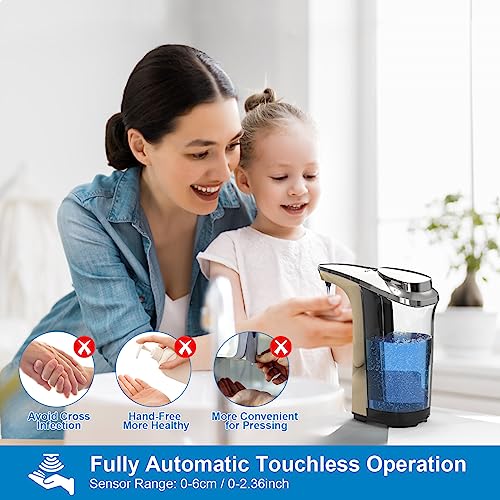 Automatic Soap Dispenser, 17oz Touchless Liquid Dish Soap Dispenser Kitchen - color: Champagne Gold