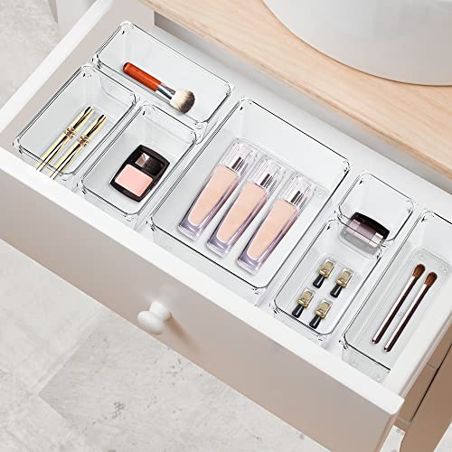 Ravinte 6 Pack Drawer Organizer, 3" x 9" Plastic Storage Bins - size: 3" x 9"
