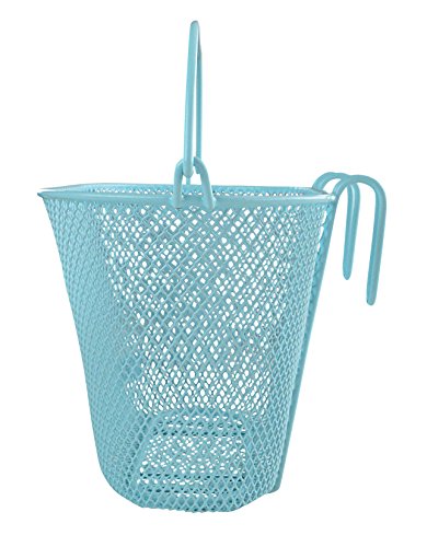 Basket with Hooks, Front, Removable, Wire mesh Small, Kids Bicycle Basket - color: Blue