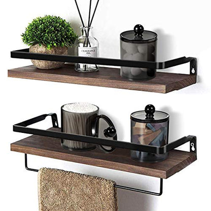SheeChung 3 PCS Qtip Holder Bathroom Set with Tray, Acrylic Apothecary Jars - color: Black
