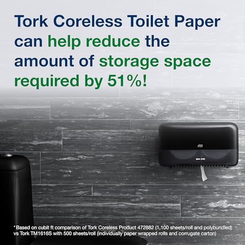 Tork Coreless High-Capacity Toilet Paper Roll T7, 36 x 1100 sheets, 472882 - size: 36 Count (Pack of 1)