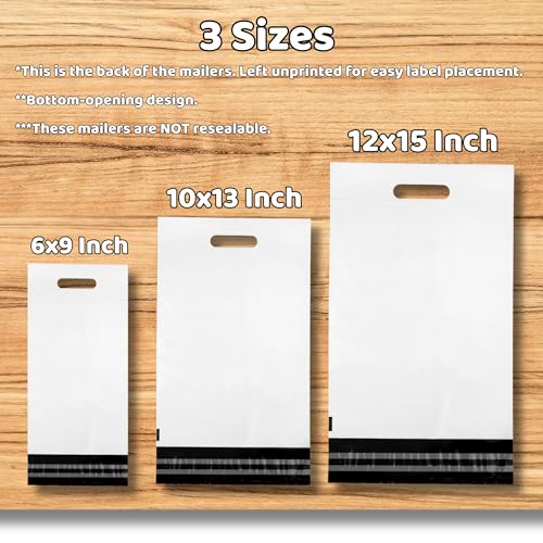 Donyson White Poly Mailers with Handle, 10x13, 100 Pack, Shipping Bags - color: White, size: 10x13 (100 Pack)
