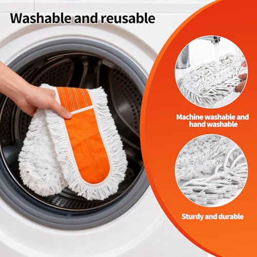 36" Large Commercial Dust Mops for Industrial Floor ，Marble, Laminate,Tile,Concrete,Garage. Janitor Broom Wide Dry mop for Hardwood ,Heavy Duty Long Handle Hotel Gym Household Cleaning Supplies