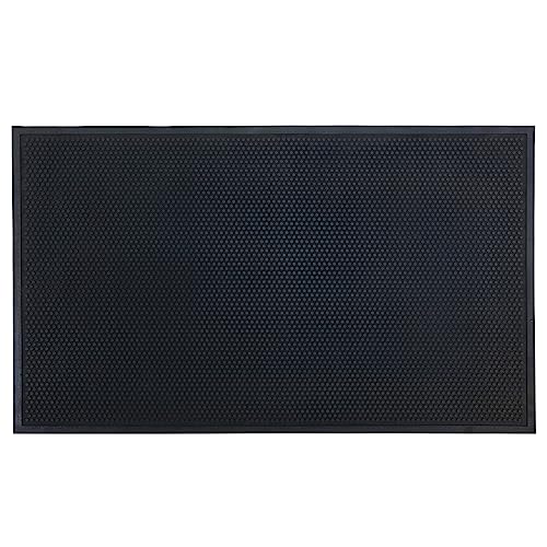 Guardian Easy Step Scraper 4X6 (45in x 69in) Indoor/Outdoor, Heavy-Duty, Solid Rubber Floor Mat,Black - size: 69"L x 45"W x 0.3"Th
