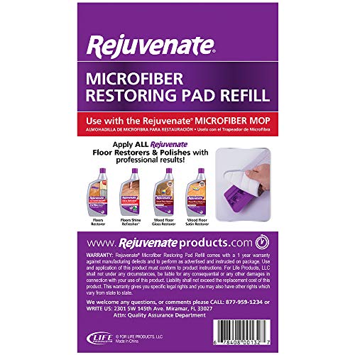 Rejuvenate Microfiber Restorer Pad 1 Count, Lint-Free Reusable Pad - size: 1 Count (Pack of 1)