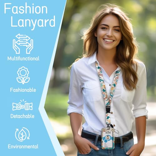 Piefly Lanyard for Id Badge, Teacher Retractable Reel Sea Turtle - color: Turtle