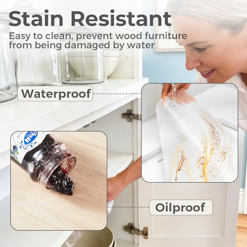 100% EVA Shelf Liner Waterproof Non Adhesive, 10" x 240", Ribbed - color: Clear Ribbed, size: 10"W x 240"L