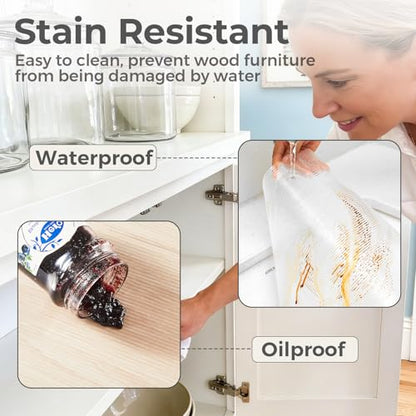 100% EVA Shelf Liner Waterproof Non Adhesive, 10" x 240", Ribbed - color: Clear Ribbed, size: 10"W x 240"L