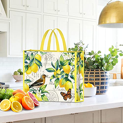 NymphFable Shopping Bags, 6 Pack Mixed Reusable Grocery Tote Bags 50LBS - color: Colorful Nature