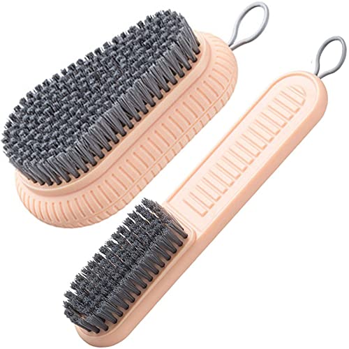 Cleaning Brush Soft Bristle Brush Laundry Scrub Brush Clothes & Shoes Brush - color: Pink
