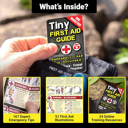 Tiny First Aid & Disaster Guide Set – Pocket Emergency Preparedness Handbooks for Survival, Safety, Natural Disasters & Everyday Crisis Response (2-Pack) - style: 1 First Aid Guide + 1 Disaster Guide